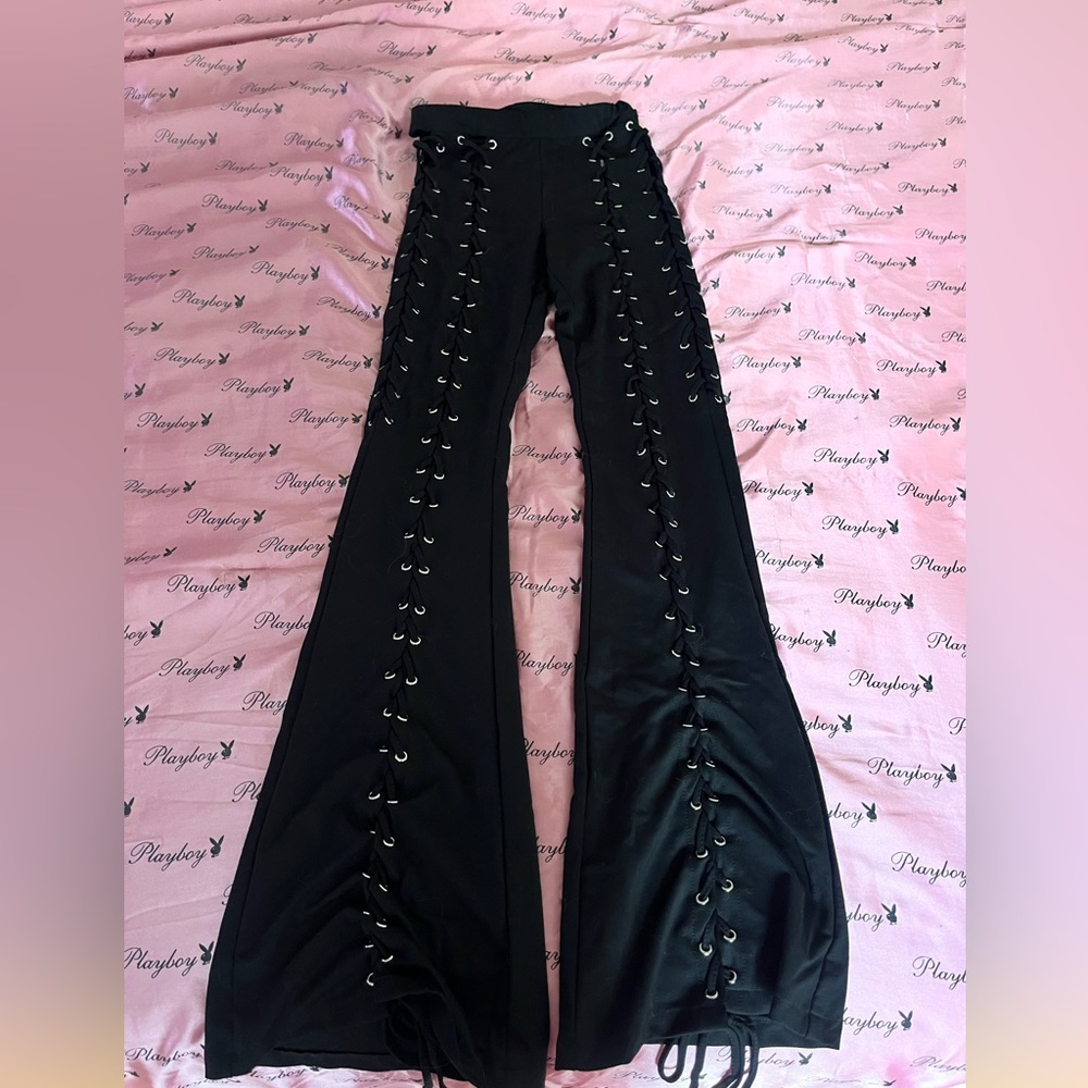lace up leggings